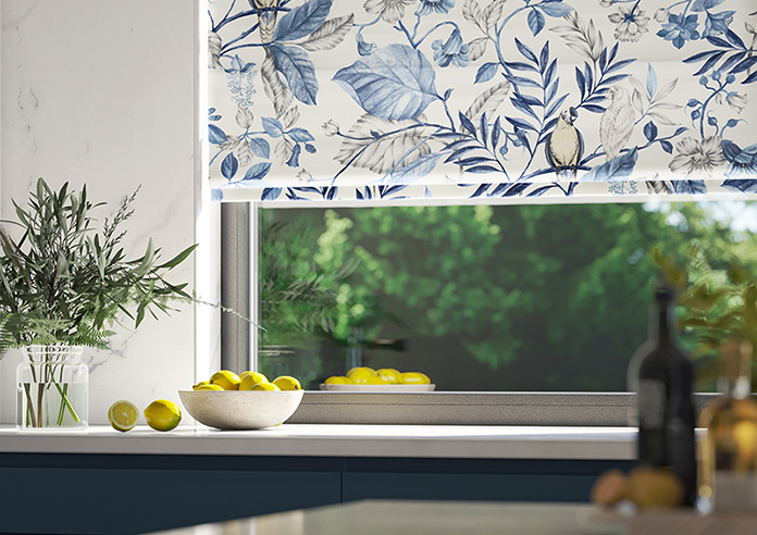 Iquitos, Indigo - Twist&Fit Roman Blind - Image 5